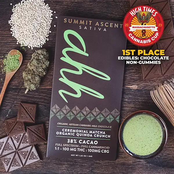 Summit Ascent Chocolate Bar. First place High Times magazine