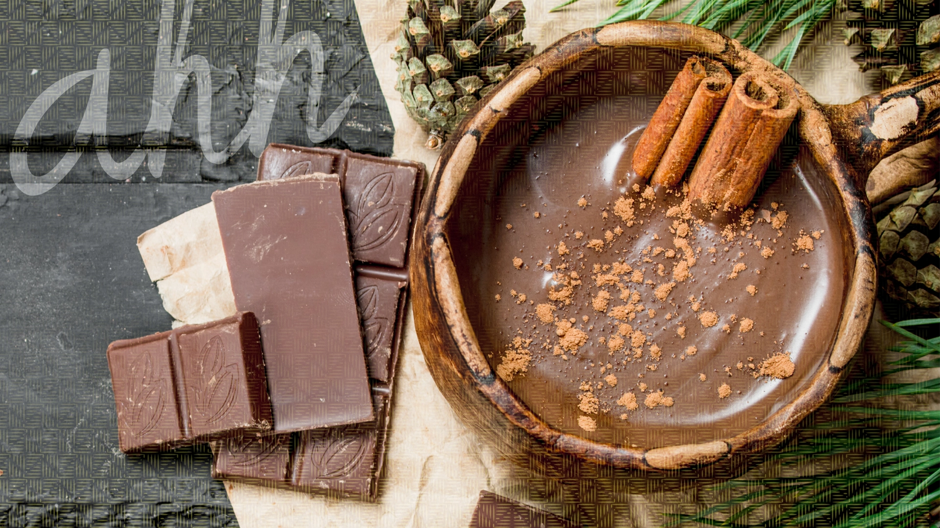 A bowl of hot chocolate