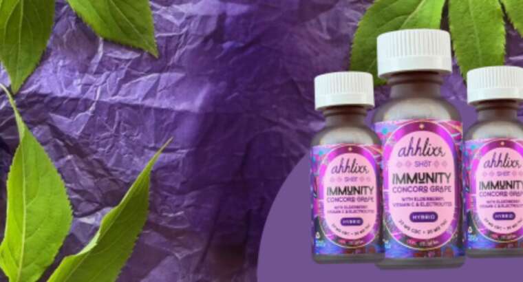 Immunity Shot, Meet Cannabis: Ahhlixr Immunity Concord Grape Is the Wellness Shot That Supports From the Inside Out
